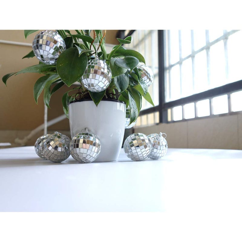 HAMIYELL 12 Pcs 2 Inch Disco Ball Decoration Hanging Mirror Ornament Bar Party Wedding Christmas Xmas Tree Decorations - Image 2